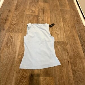 Express Light Blue Ribbed Tank Top